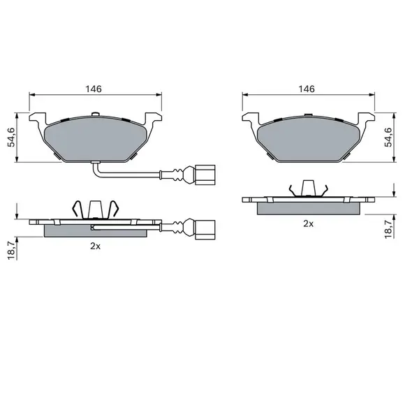 Set placute frana disc BOSCH 0 986 494 019