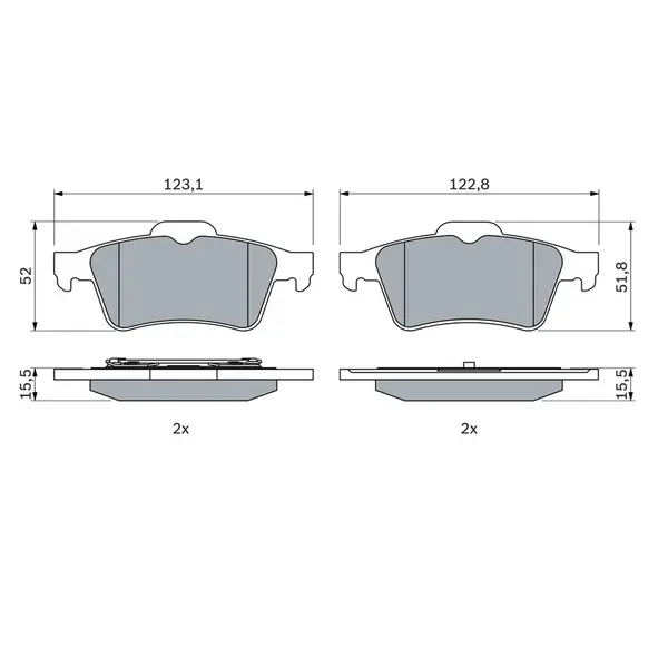 Set placute frana disc BOSCH 0 986 494 032