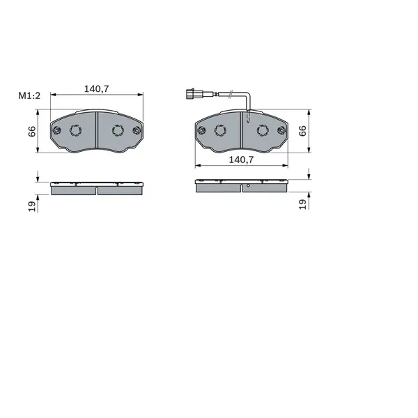 Set placute frana disc BOSCH 0 986 494 048
