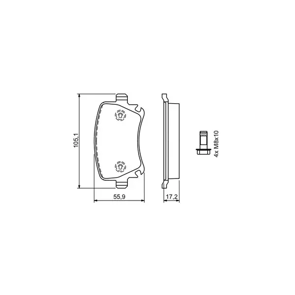 Set placute frana disc BOSCH 0 986 494 062