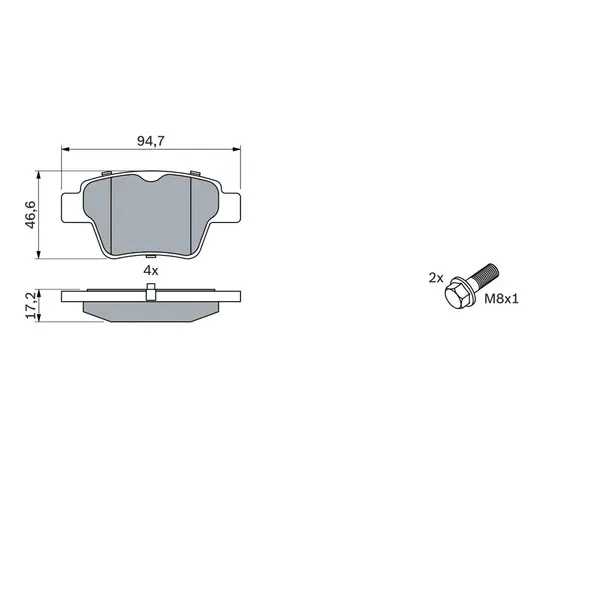 Set placute frana disc BOSCH 0 986 494 099