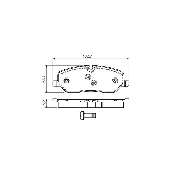 Set placute frana disc BOSCH 0 986 494 147