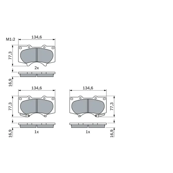 Set placute frana disc BOSCH 0 986 494 153