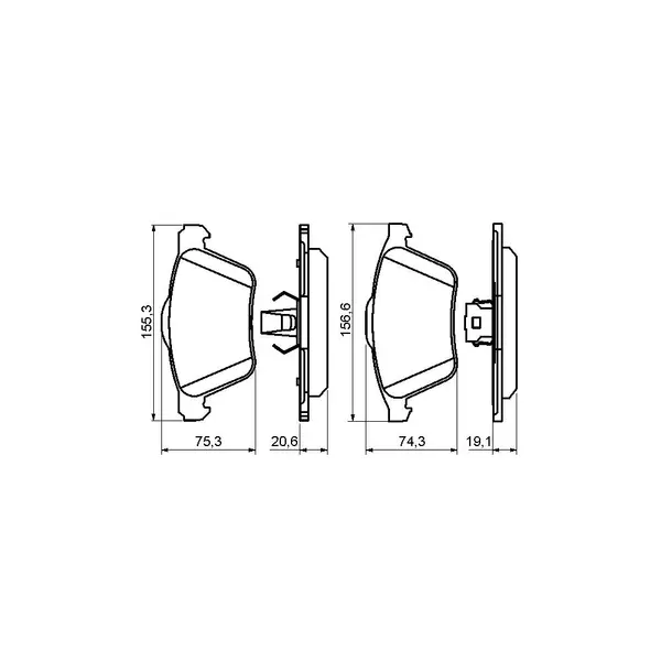 Set placute frana disc BOSCH 0 986 494 159