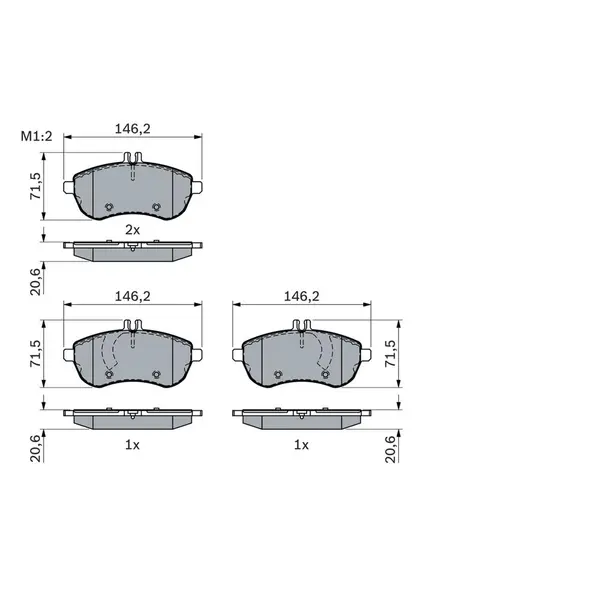Set placute frana disc BOSCH 0 986 494 161