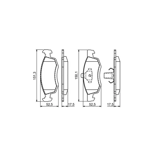 Set placute frana disc BOSCH 0 986 494 197