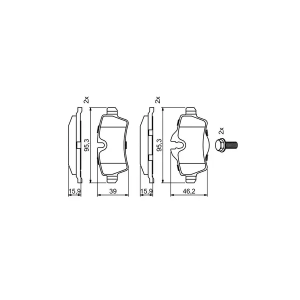 Set placute frana disc BOSCH 0 986 494 242