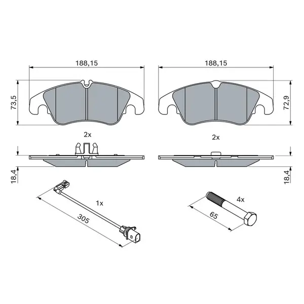 Set placute frana disc BOSCH 0 986 494 259