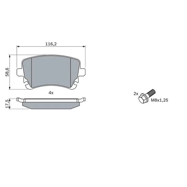 Set placute frana disc BOSCH 0 986 494 303