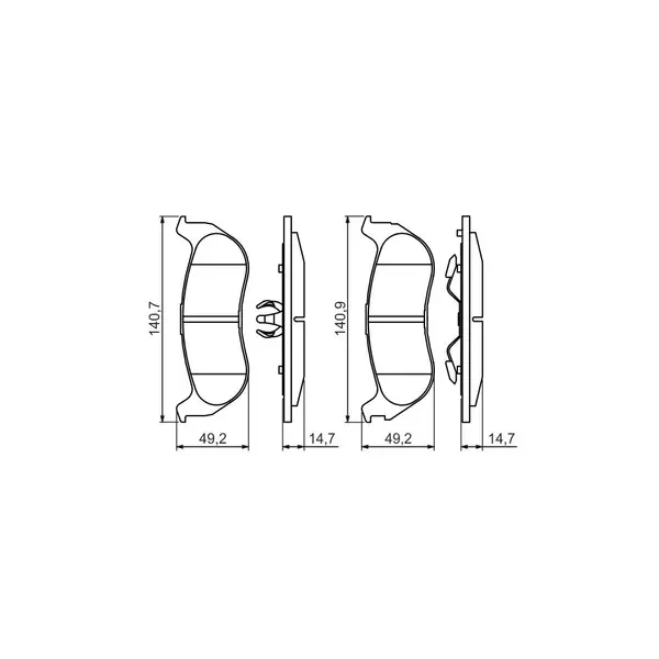 Set placute frana disc BOSCH 0 986 494 419