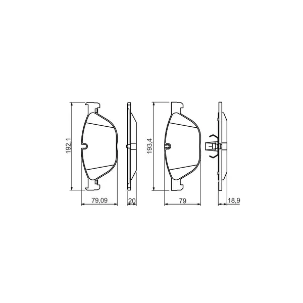 Set placute frana disc BOSCH 0 986 494 429