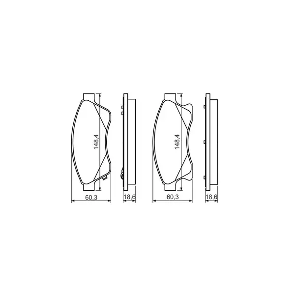 Set placute frana disc BOSCH 0 986 494 433