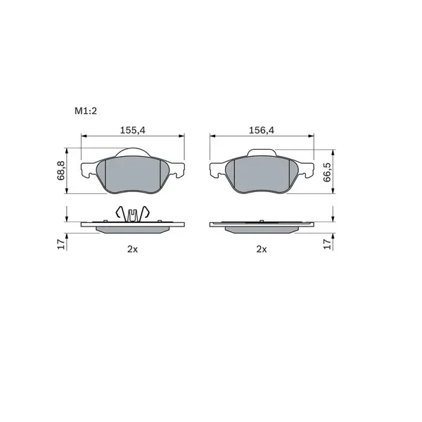 Set placute frana disc BOSCH 0 986 494 439