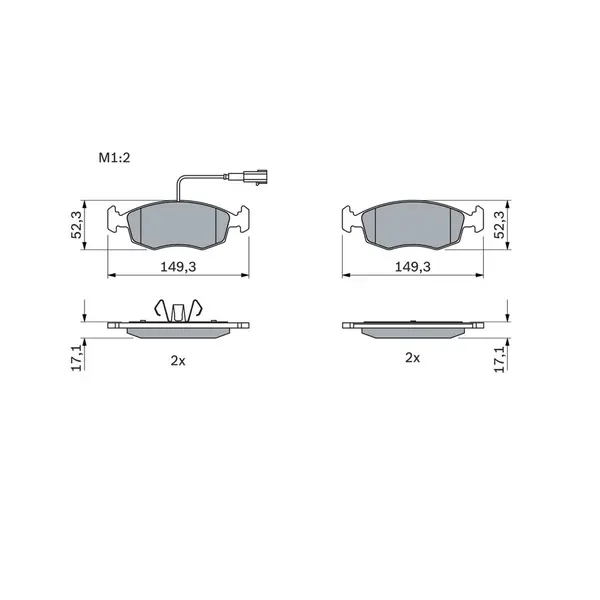 Set placute frana disc BOSCH 0 986 494 463