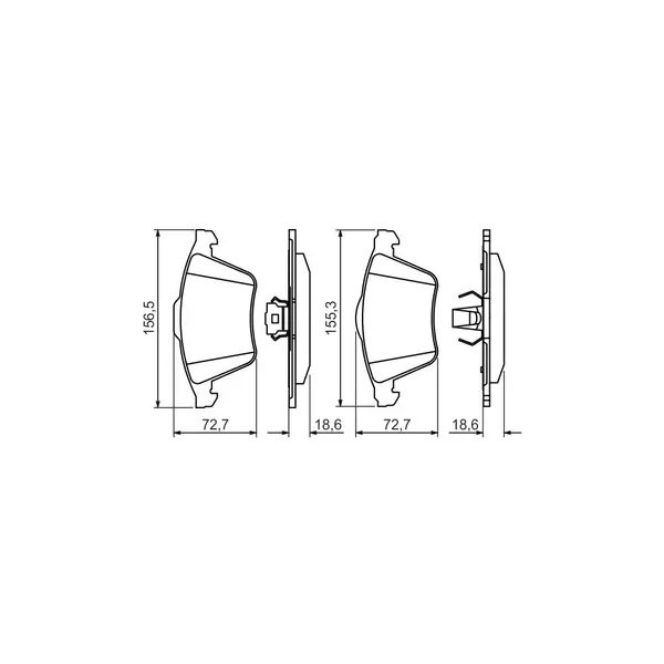 Set placute frana disc BOSCH 0 986 494 492