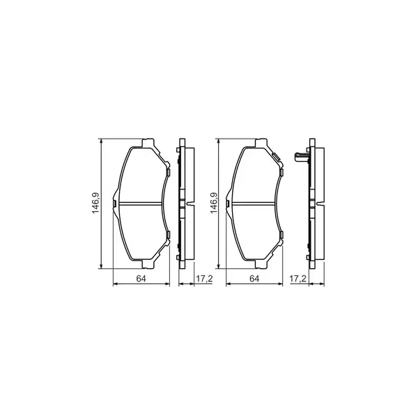 Set placute frana disc BOSCH 0 986 494 493