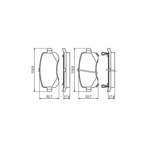 Set placute frana disc BOSCH 0 986 494 496