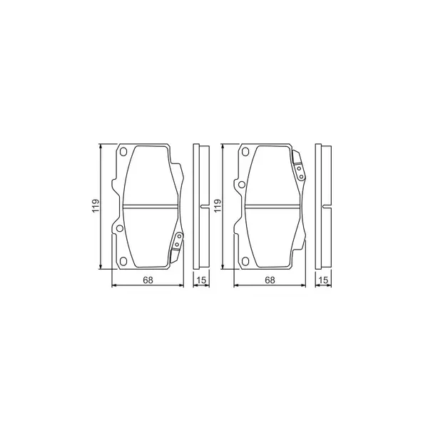 Set placute frana disc BOSCH 0 986 494 497