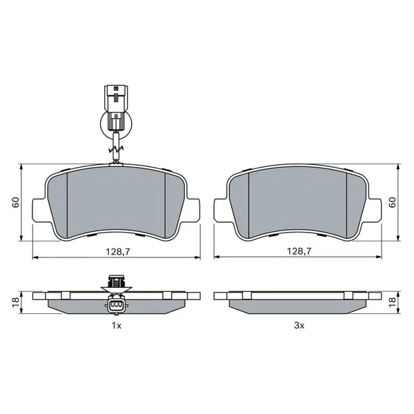 Set placute frana disc BOSCH 0 986 494 500
