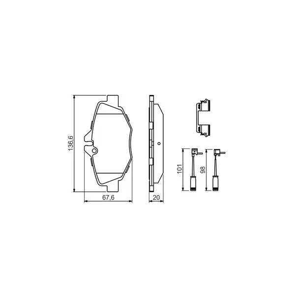 Set placute frana disc BOSCH 0 986 494 647
