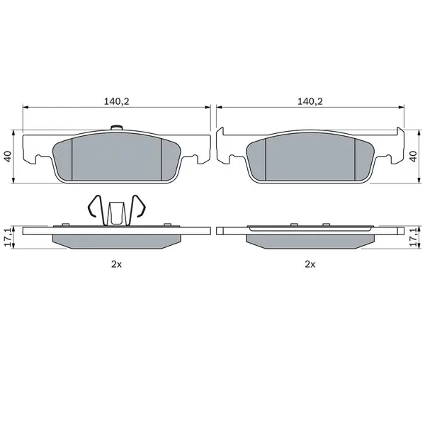 Set placute frana disc BOSCH 0 986 494 661