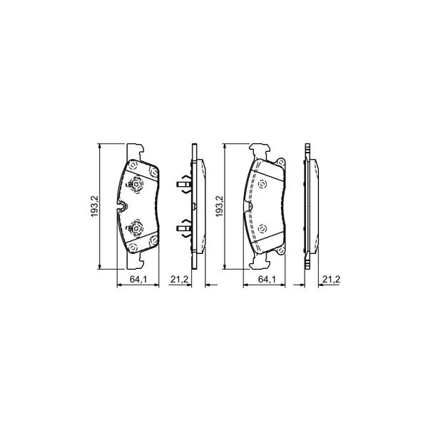 Set placute frana disc BOSCH 0 986 494 672