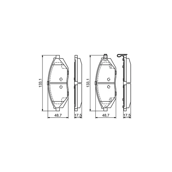 Set placute frana disc BOSCH 0 986 494 684
