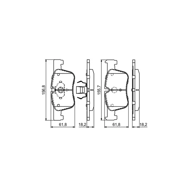 Set placute frana disc BOSCH 0 986 494 689