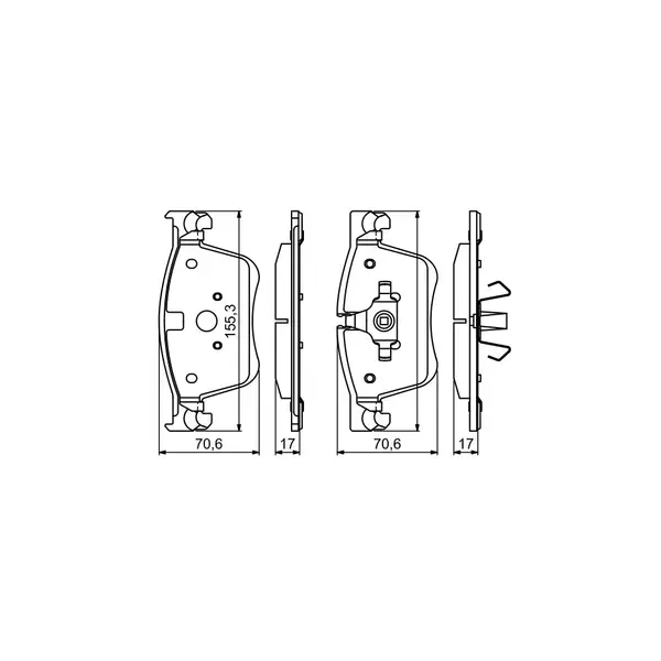 Set placute frana disc BOSCH 0 986 494 696