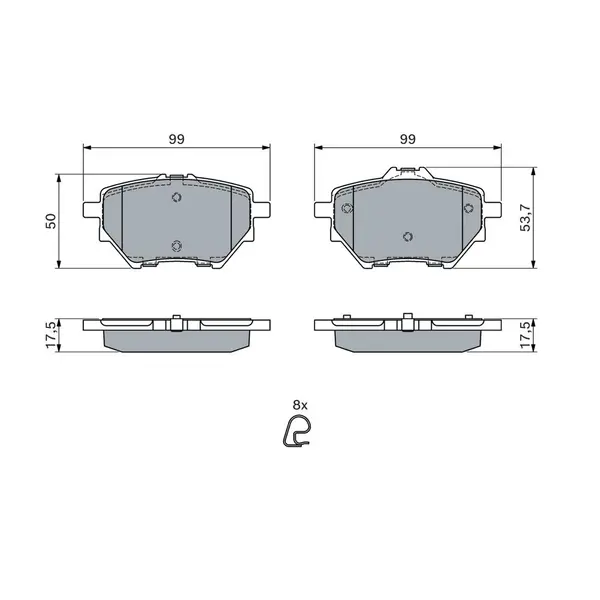 Set placute frana disc BOSCH 0 986 494 716