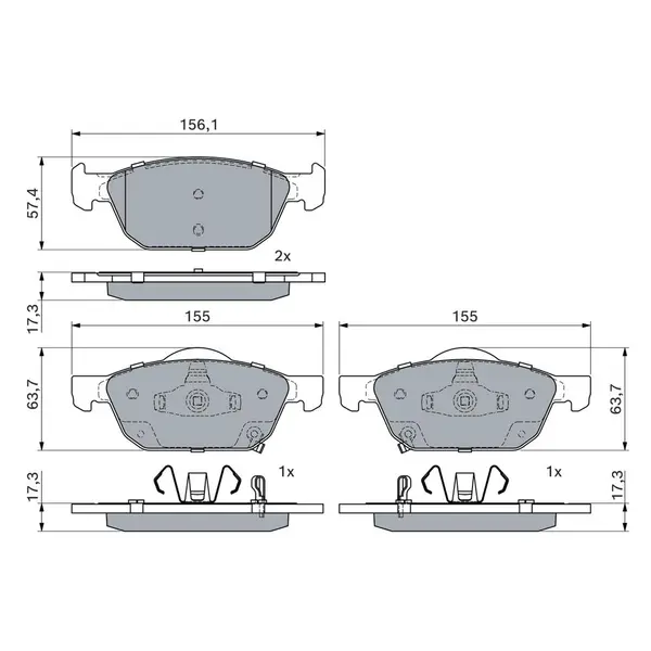 Set placute frana disc BOSCH 0 986 494 785