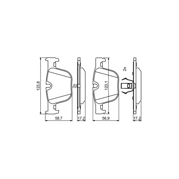 Set placute frana disc BOSCH 0 986 494 786