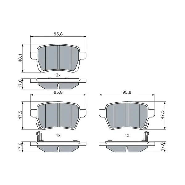 Set placute frana disc BOSCH 0 986 494 802