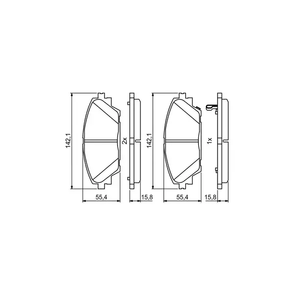 Set placute frana disc BOSCH 0 986 494 804