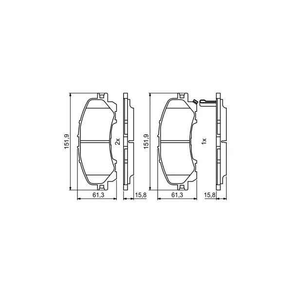 Set placute frana disc BOSCH 0 986 494 821
