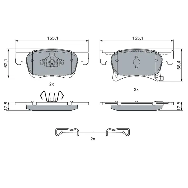 Set placute frana disc BOSCH 0 986 494 823