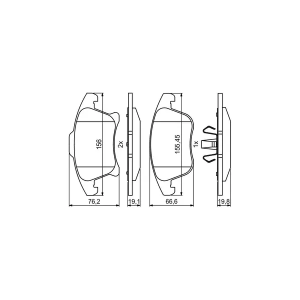 Set placute frana disc BOSCH 0 986 494 837