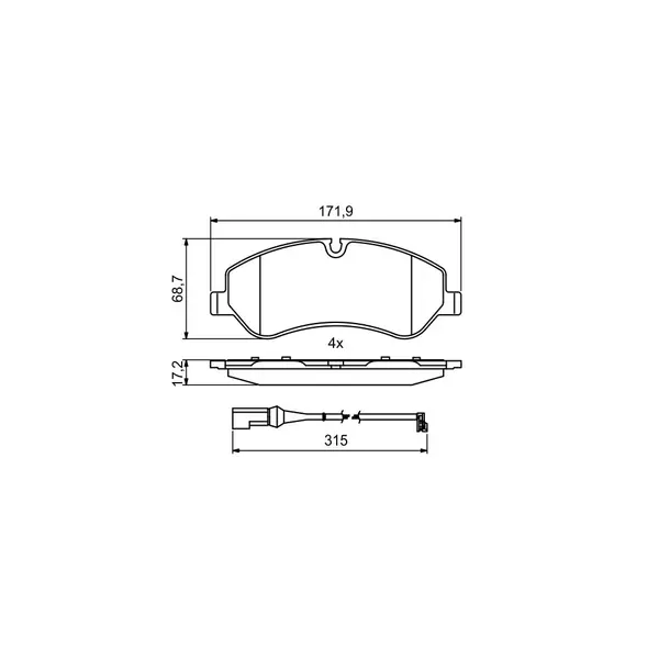 Set placute frana disc BOSCH 0 986 494 844