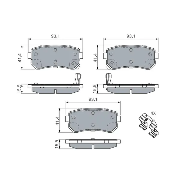 Set placute frana disc BOSCH 0 986 494 887