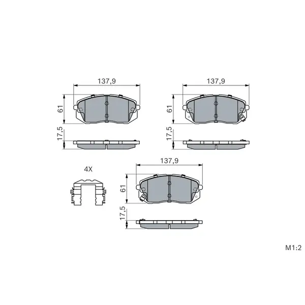 Set placute frana disc BOSCH 0 986 494 905