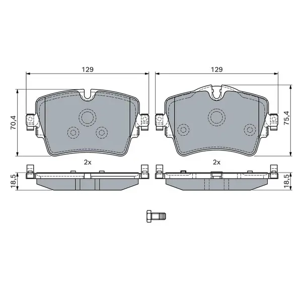Set placute frana disc BOSCH 0 986 494 940