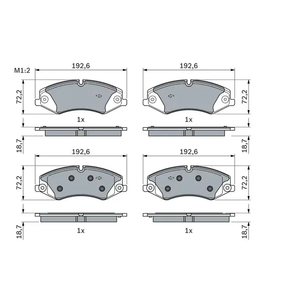 Set placute frana disc BOSCH 0 986 494 980