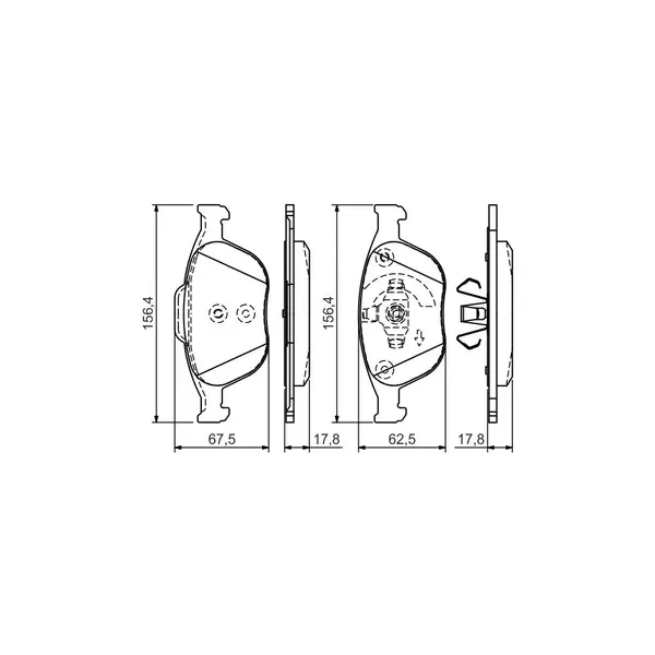 Set placute frana disc BOSCH 0 986 495 066