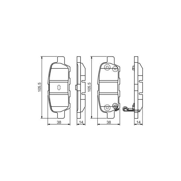 Set placute frana disc BOSCH 0 986 495 089