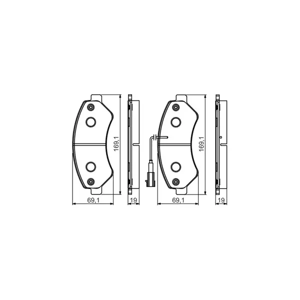 Set placute frana disc BOSCH 0 986 495 095