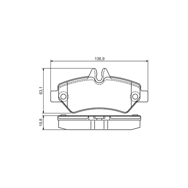 Set placute frana disc BOSCH 0 986 495 100