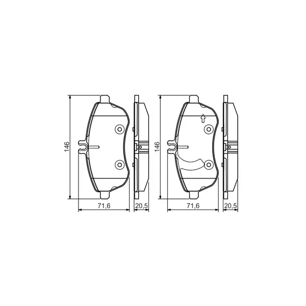 Set placute frana disc BOSCH 0 986 495 104
