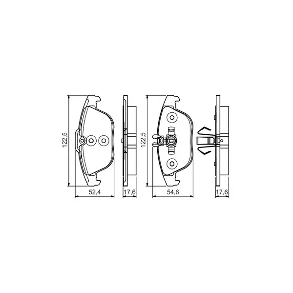Set placute frana disc BOSCH 0 986 495 105