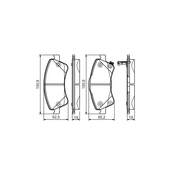 Set placute frana disc BOSCH 0 986 495 106