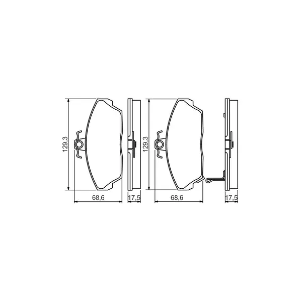 Set placute frana disc BOSCH 0 986 495 233